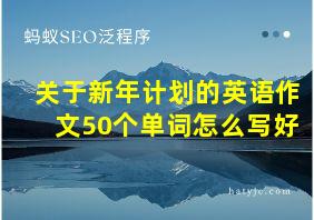 关于新年计划的英语作文50个单词怎么写好