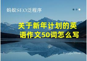 关于新年计划的英语作文50词怎么写