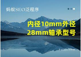 内径10mm外径28mm轴承型号