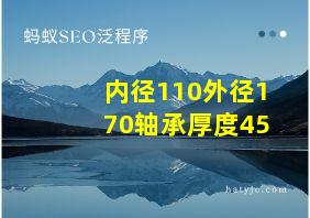 内径110外径170轴承厚度45