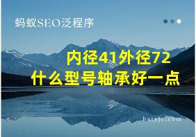 内径41外径72什么型号轴承好一点