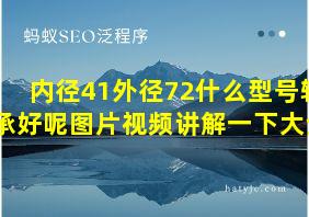 内径41外径72什么型号轴承好呢图片视频讲解一下大全