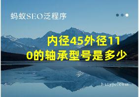 内径45外径110的轴承型号是多少