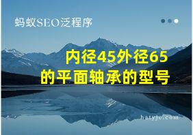 内径45外径65的平面轴承的型号