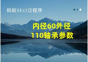 内径60外径110轴承参数