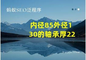 内径85外径130的轴承厚22