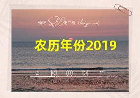 农历年份2019