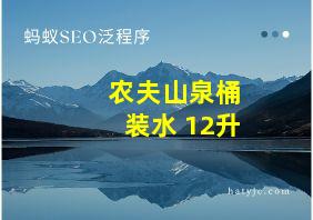 农夫山泉桶装水 12升