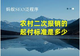 农村二次报销的起付标准是多少