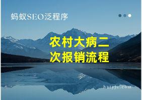 农村大病二次报销流程