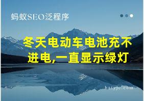 冬天电动车电池充不进电,一直显示绿灯