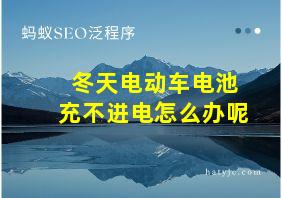 冬天电动车电池充不进电怎么办呢