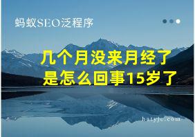 几个月没来月经了是怎么回事15岁了