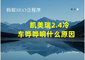 凯美瑞2.4冷车哗哗响什么原因