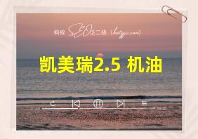 凯美瑞2.5 机油