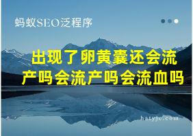 出现了卵黄囊还会流产吗会流产吗会流血吗