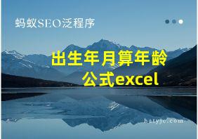 出生年月算年龄公式excel