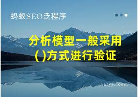 分析模型一般采用( )方式进行验证