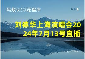 刘德华上海演唱会2024年7月13号直播