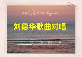 刘德华歌曲对唱