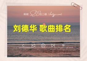 刘德华 歌曲排名