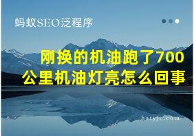 刚换的机油跑了700公里机油灯亮怎么回事