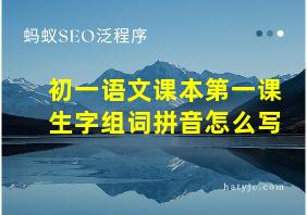 初一语文课本第一课生字组词拼音怎么写