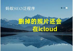 删掉的照片还会在icloud