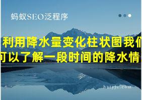 利用降水量变化柱状图我们可以了解一段时间的降水情况