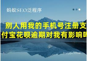 别人用我的手机号注册支付宝花呗逾期对我有影响吗