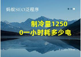 制冷量12500一小时耗多少电