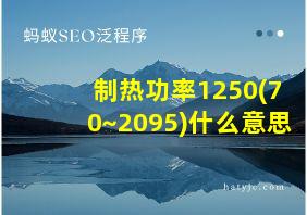 制热功率1250(70~2095)什么意思