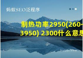 制热功率2950(260~3950)+2300什么意思