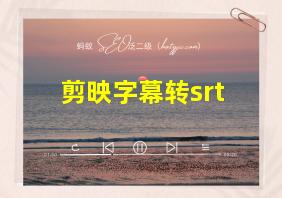 剪映字幕转srt