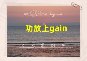 功放上gain