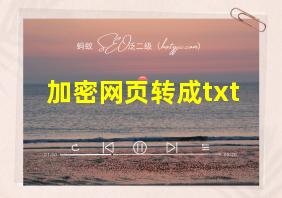 加密网页转成txt