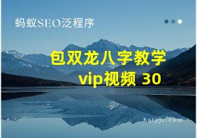 包双龙八字教学vip视频 30