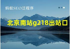 北京南站g218出站口