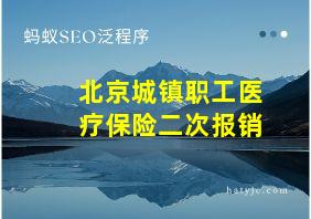 北京城镇职工医疗保险二次报销