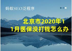 北京市2020年11月医保没打钱怎么办