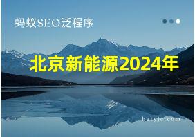 北京新能源2024年