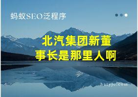 北汽集团新董事长是那里人啊