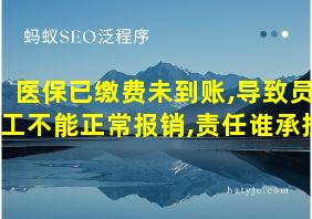 医保已缴费未到账,导致员工不能正常报销,责任谁承担