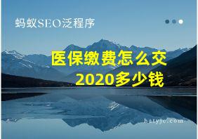 医保缴费怎么交2020多少钱