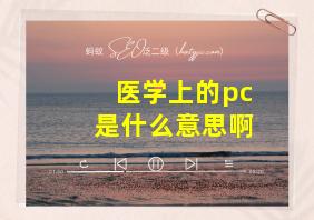 医学上的pc是什么意思啊