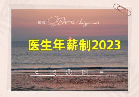 医生年薪制2023