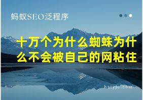 十万个为什么蜘蛛为什么不会被自己的网粘住