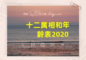 十二属相和年龄表2020