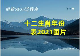 十二生肖年份表2021图片