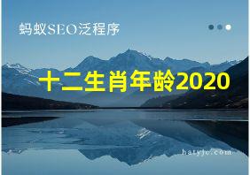 十二生肖年龄2020